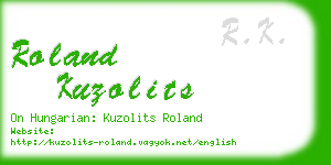 roland kuzolits business card